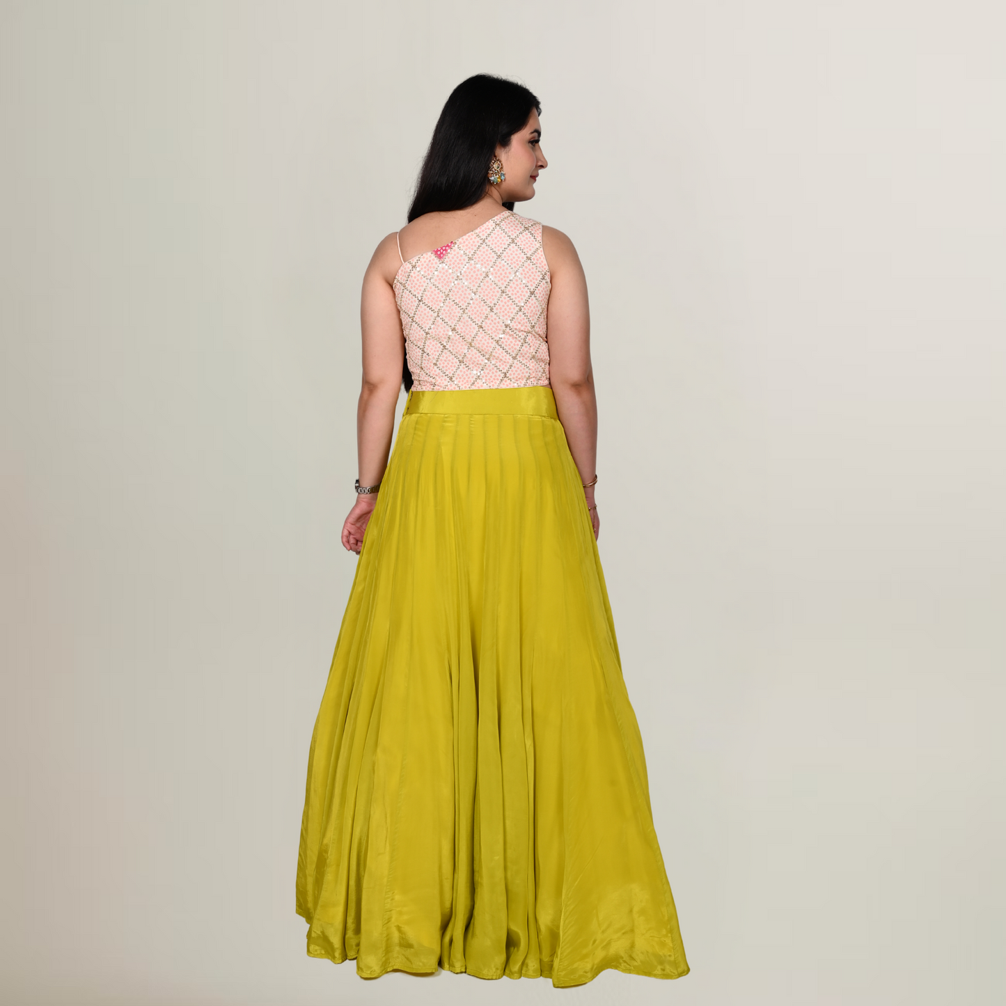Chunri Print Crop Top and Skirt
