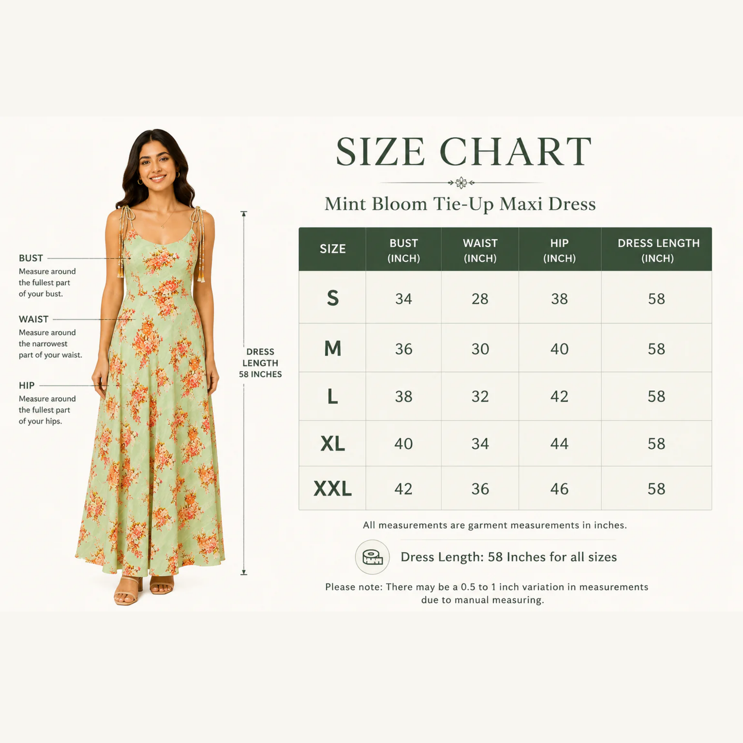 Mint Bloom Tie-Up Maxi Dress