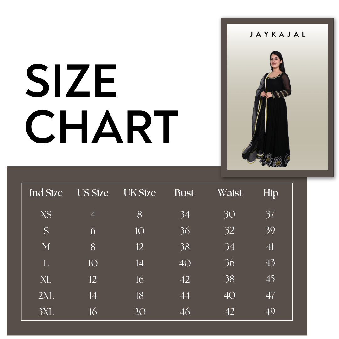 Viscose Georgette Black One Piece with Dupatta