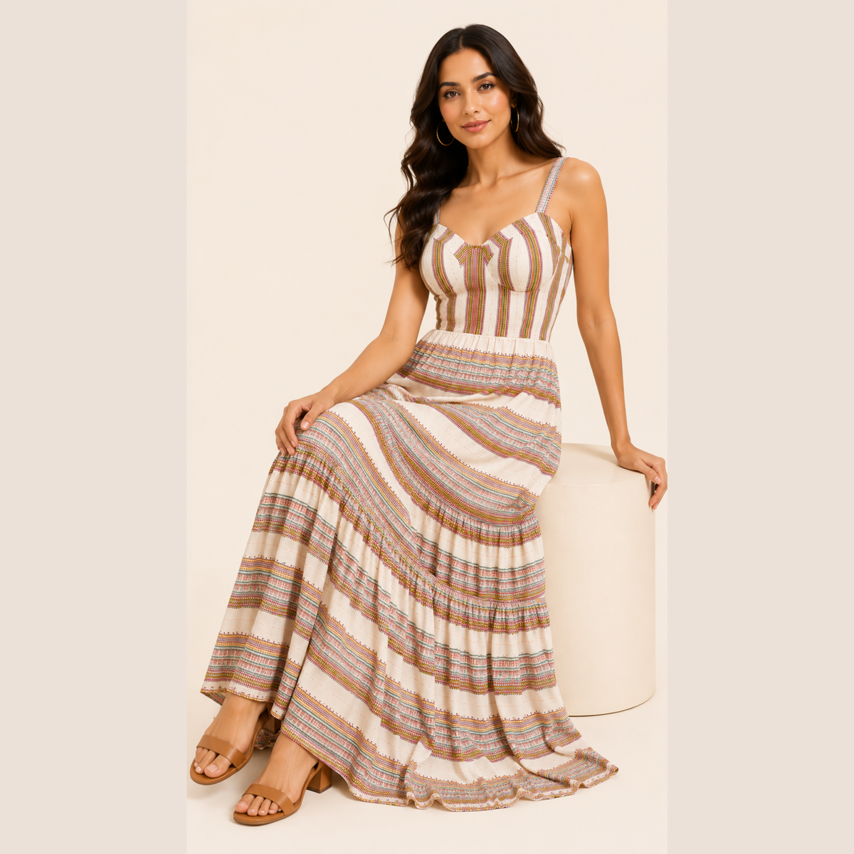 Sunkissed Stripe Gown