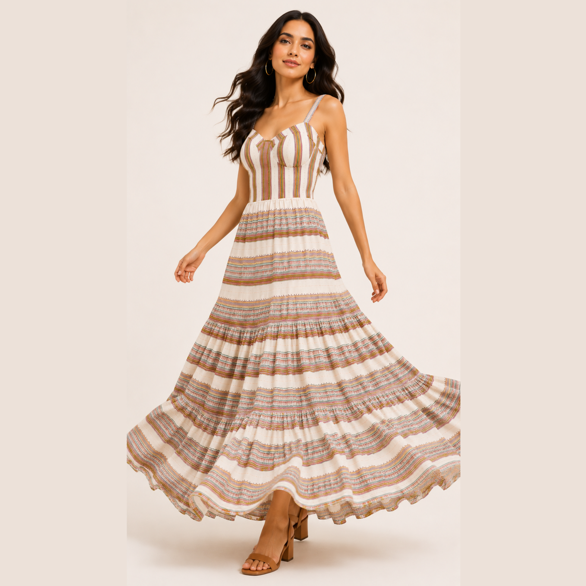 Sunkissed Stripe Gown
