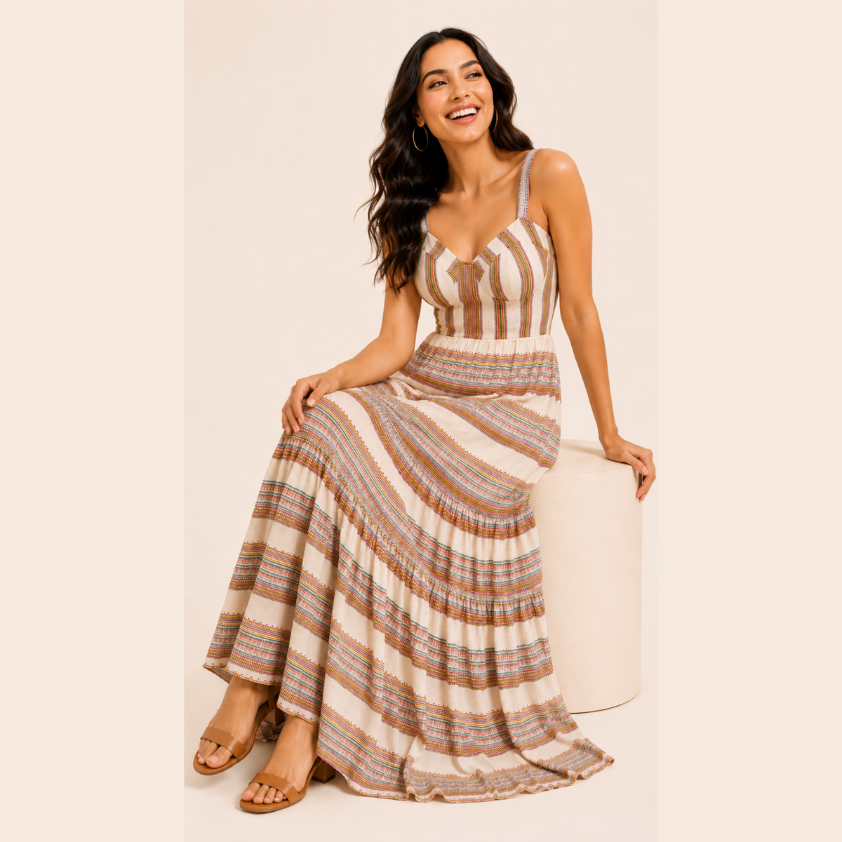 Sunkissed Stripe Gown