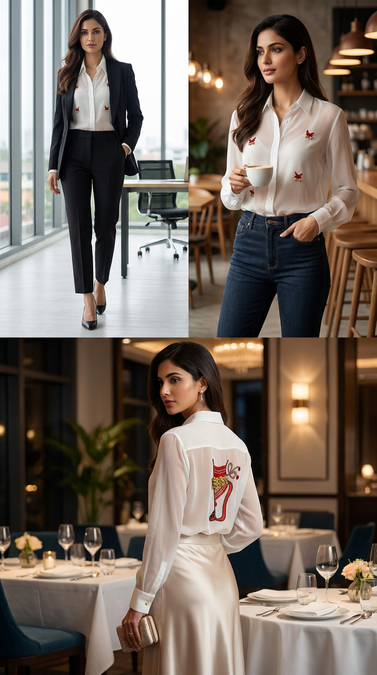 Ghoongroo sheer shirt