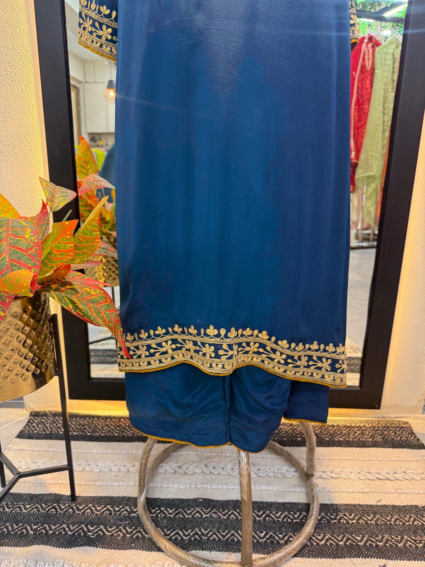 Viscose Crepe gota work plazo pheran set 3pcs