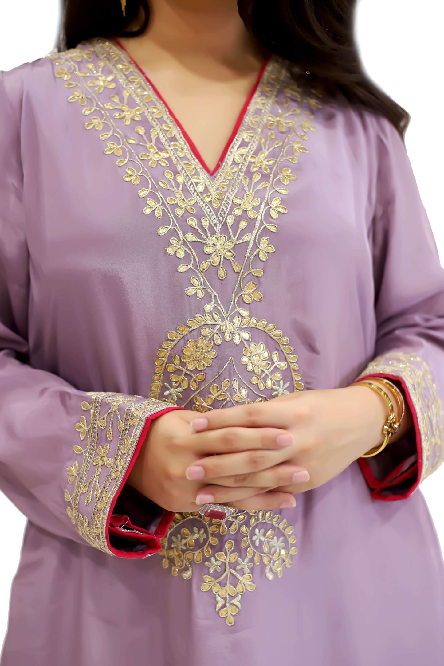 Viscose Crepe gota work plazo pheran set 3pcs
