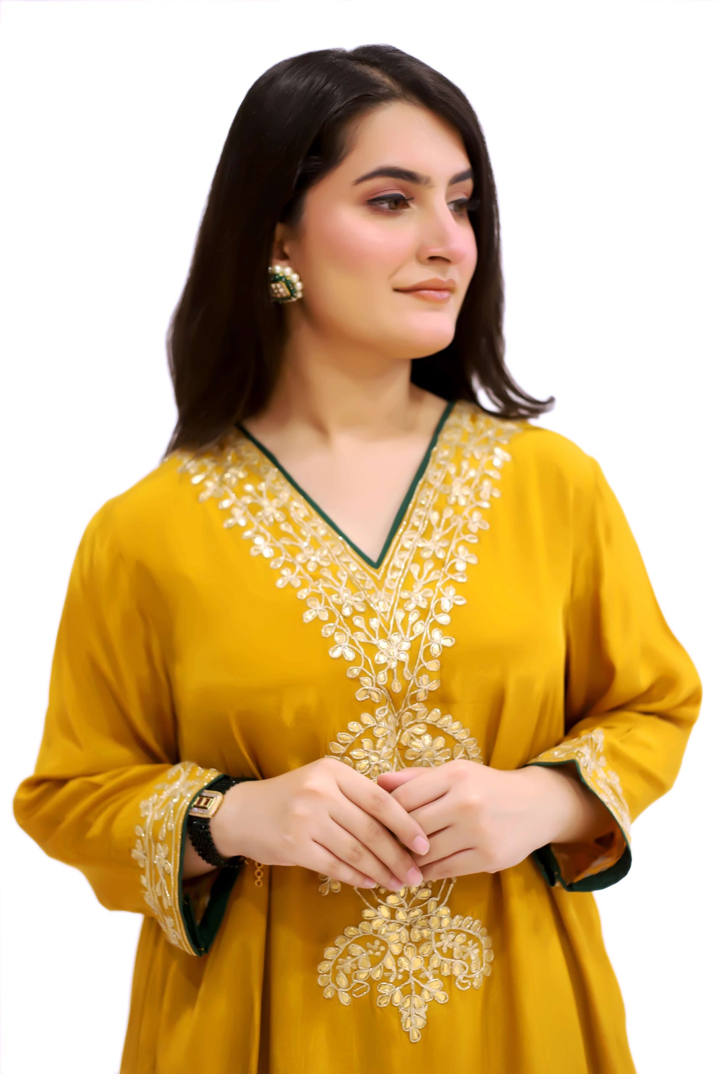 Viscose Crepe gota work plazo pheran set 3pcs