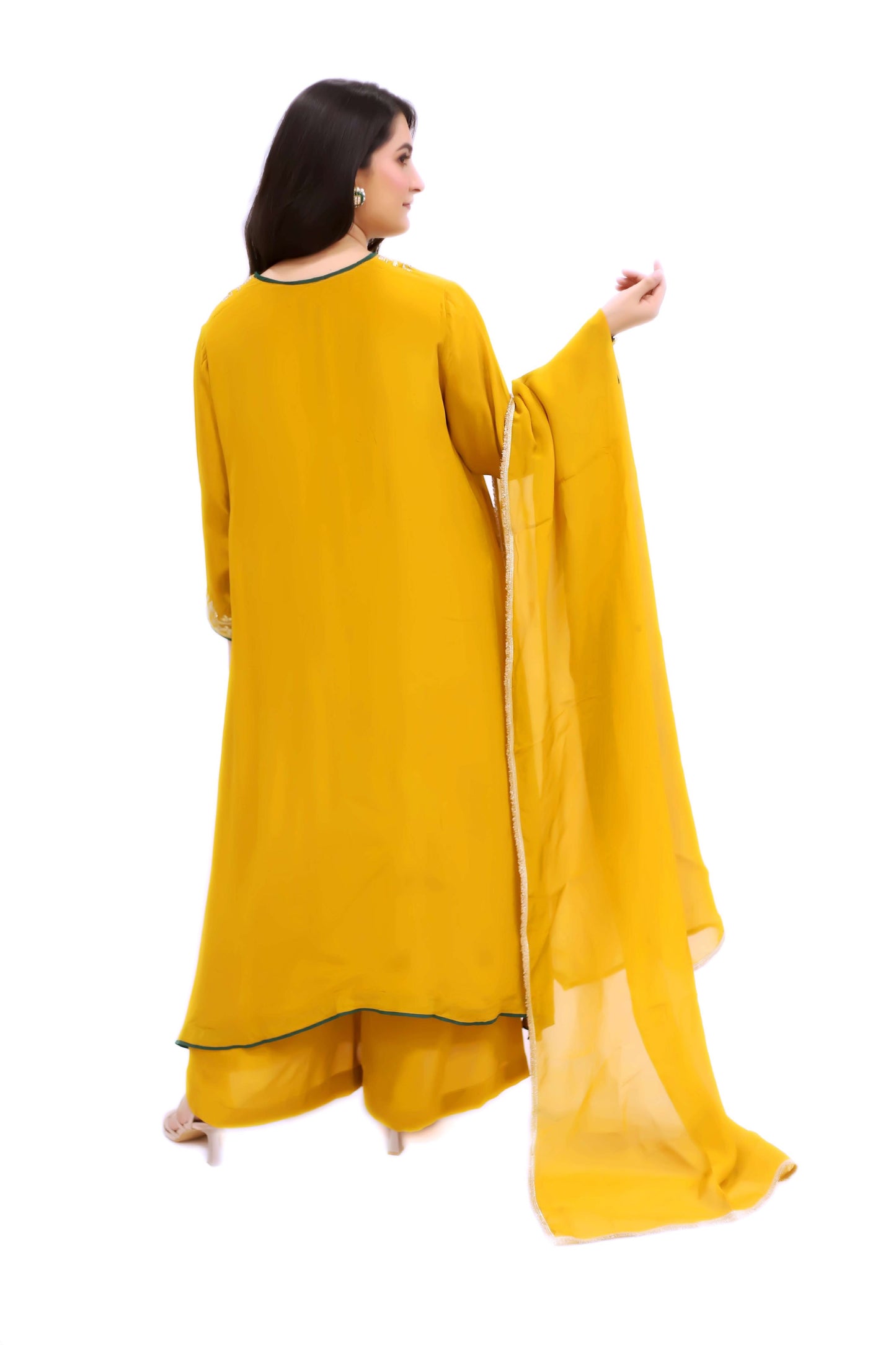 Viscose Crepe gota work plazo pheran set 3pcs