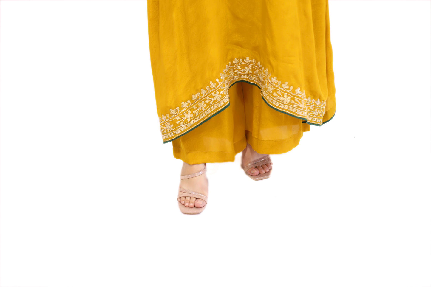Viscose Crepe gota work plazo pheran set 3pcs