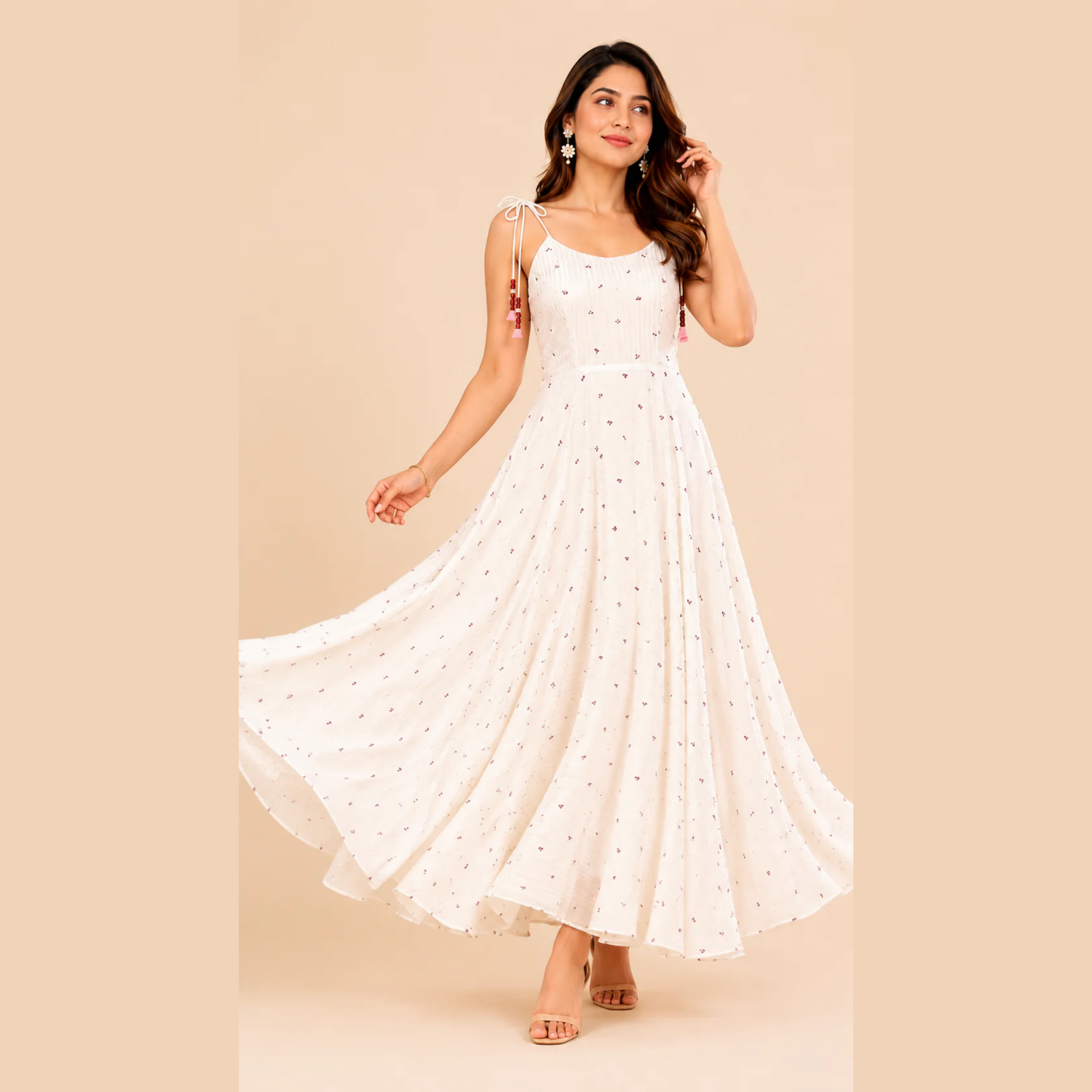 White whisper maxi dres