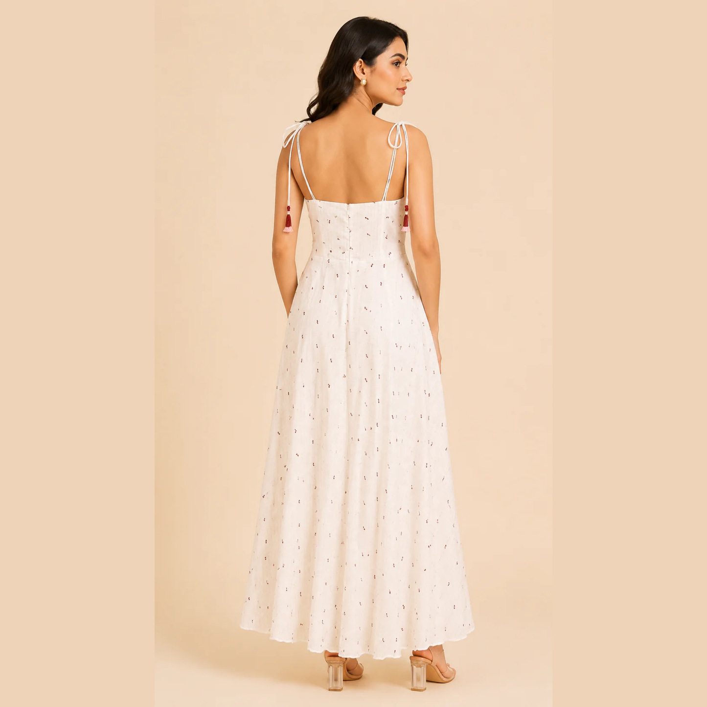 White whisper maxi dres