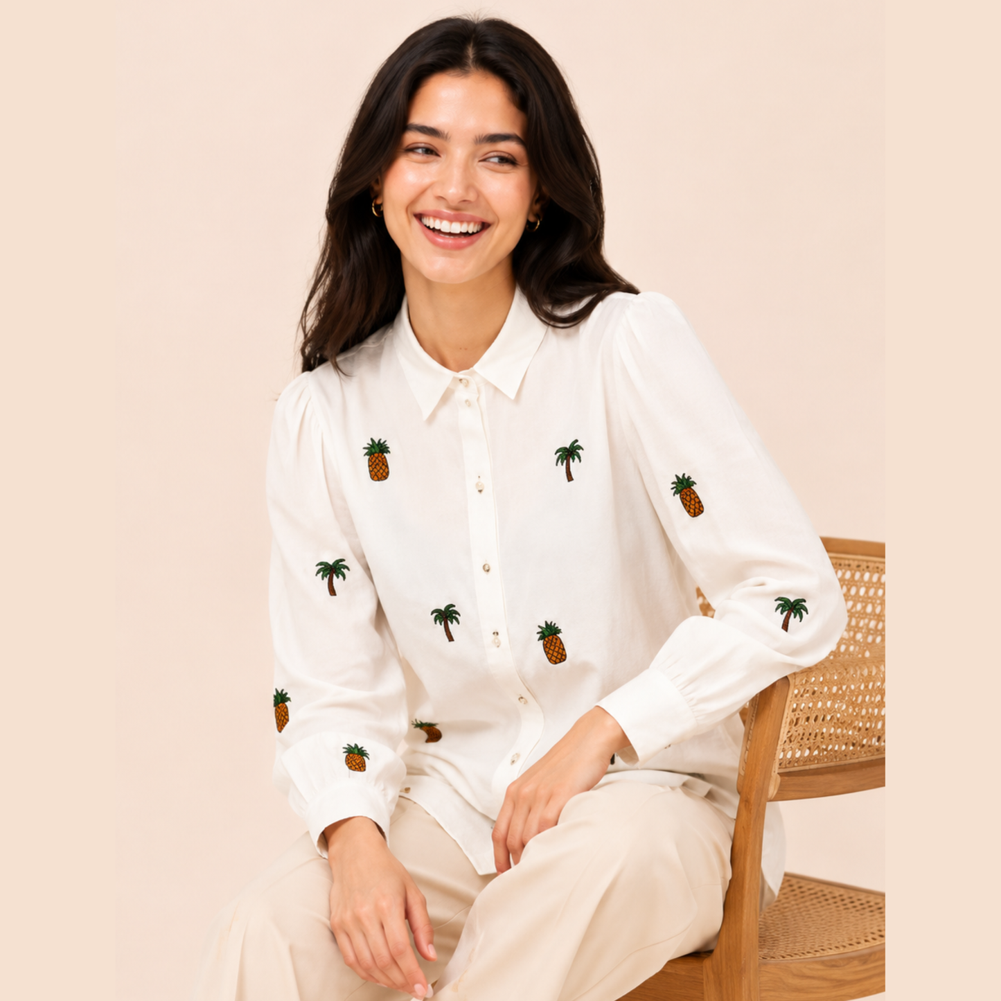Pineapple and palm tree shirt