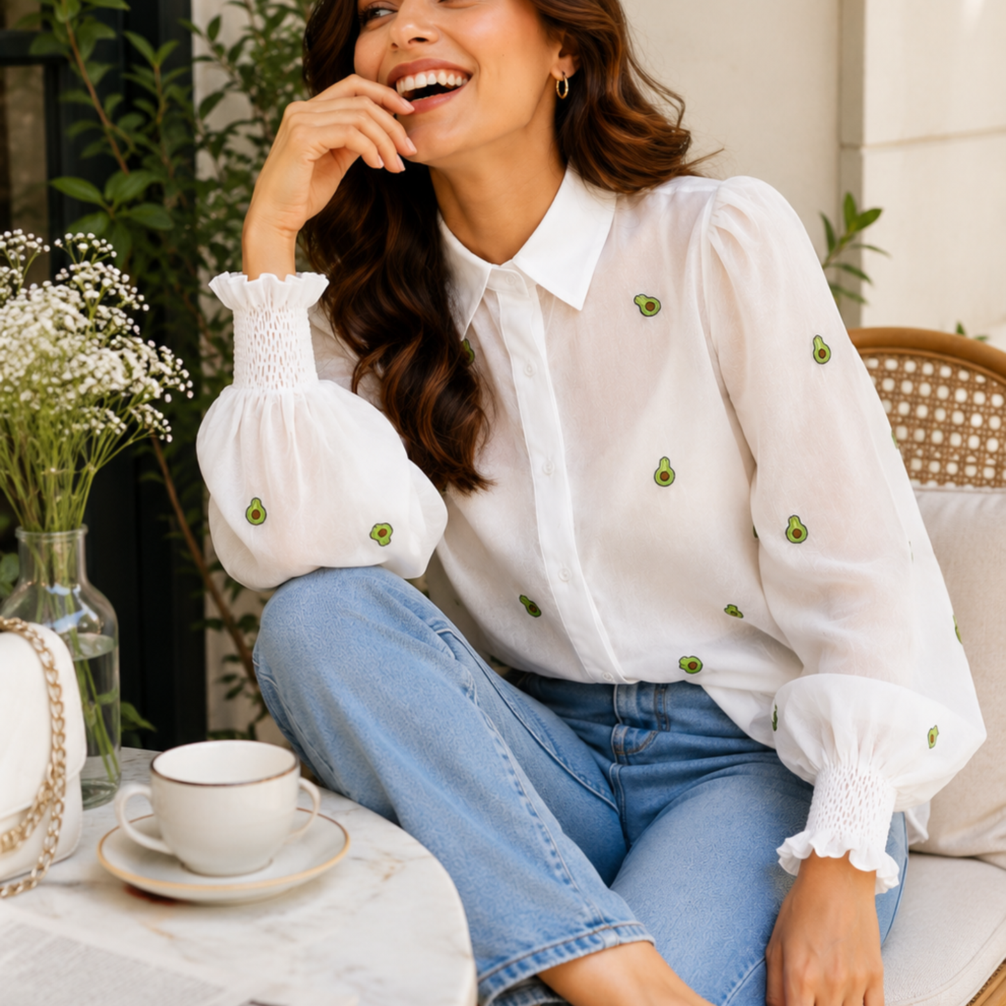 Avocado Sheer Shirt