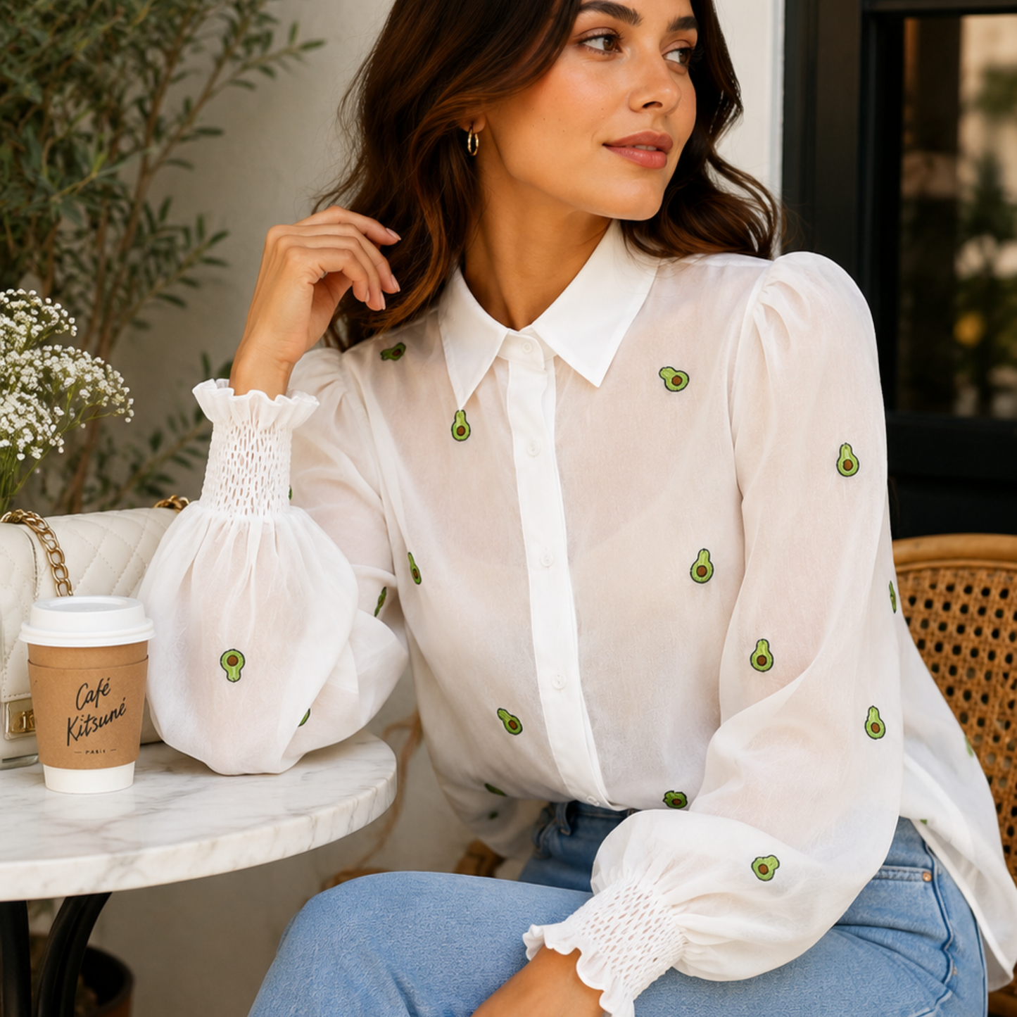 Avocado Sheer Shirt