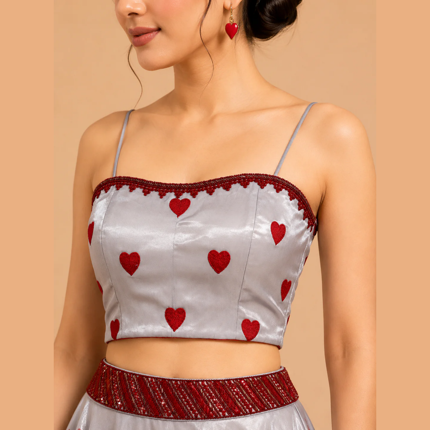 Heart crop and skirt