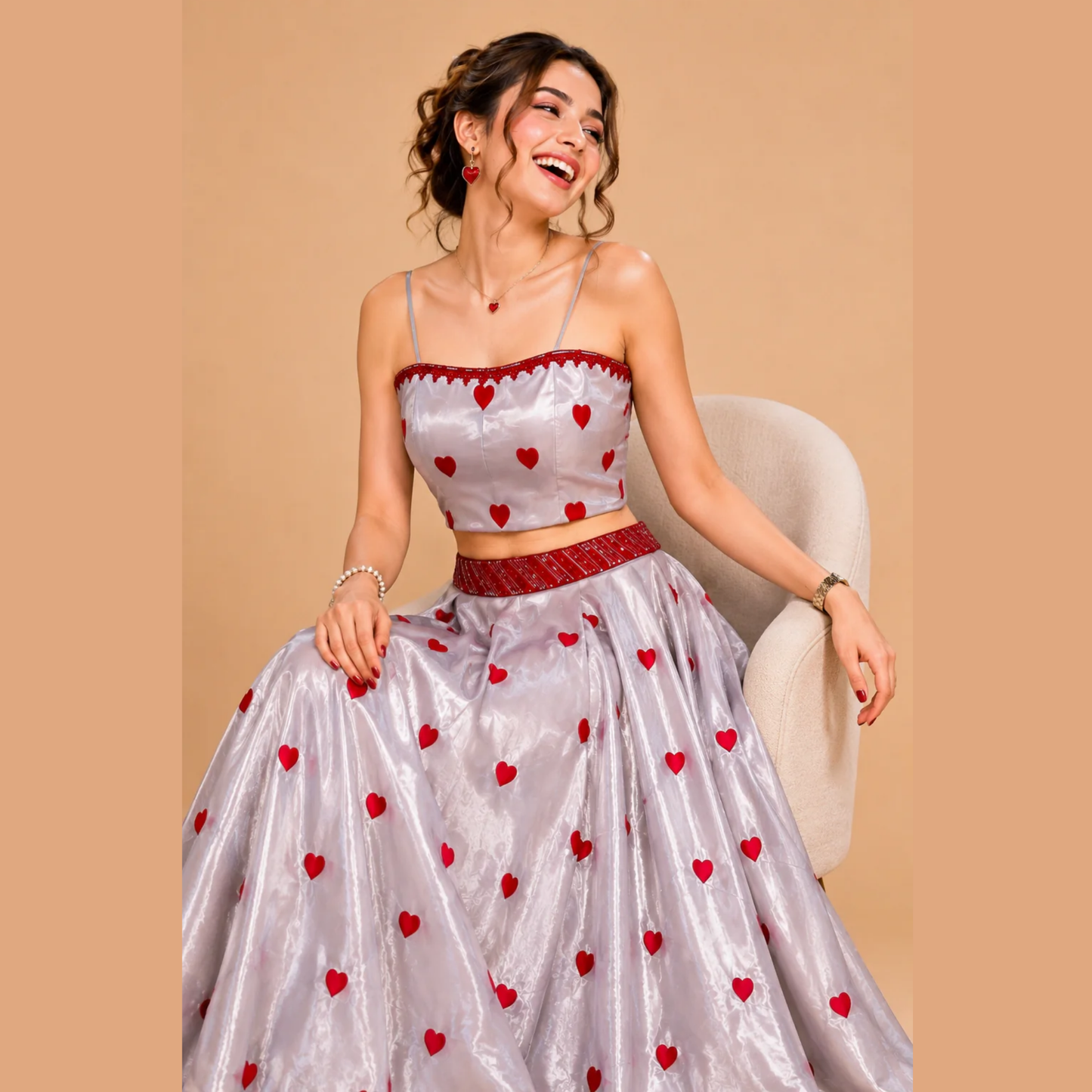 Heart crop and skirt