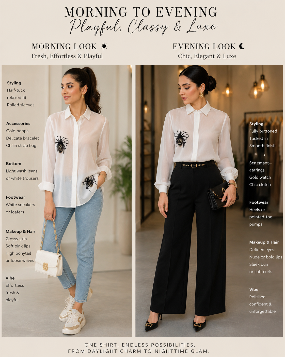 Black Bug Sheer Shirt