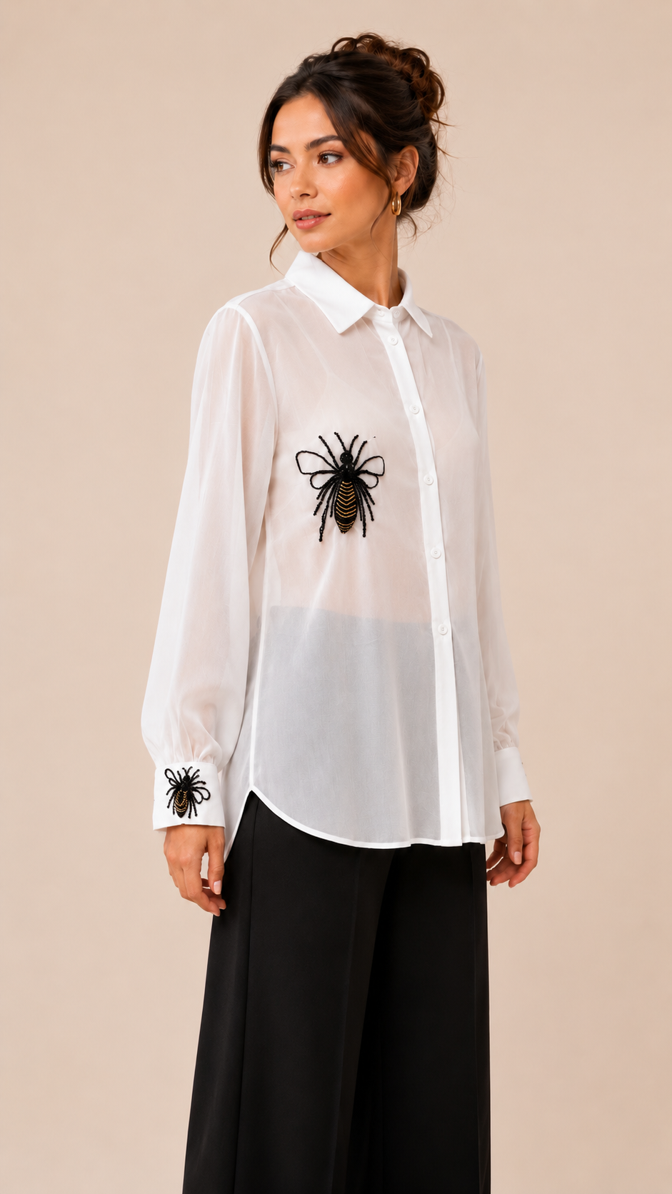 Black Bug Sheer Shirt