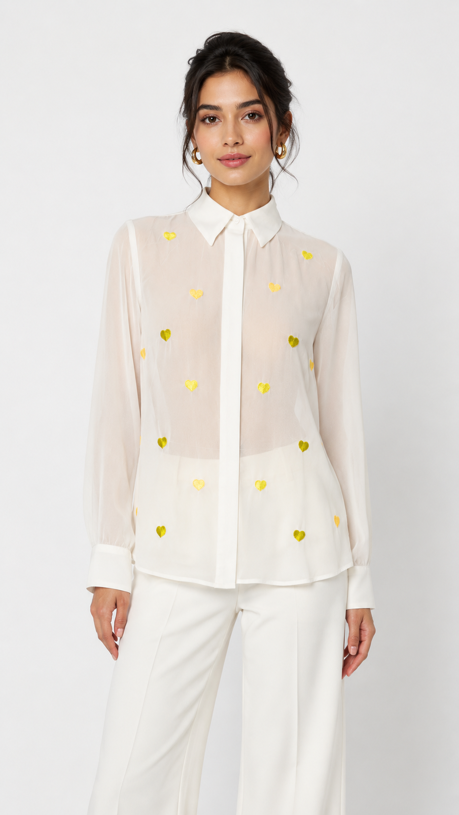 Heart sheer shirt