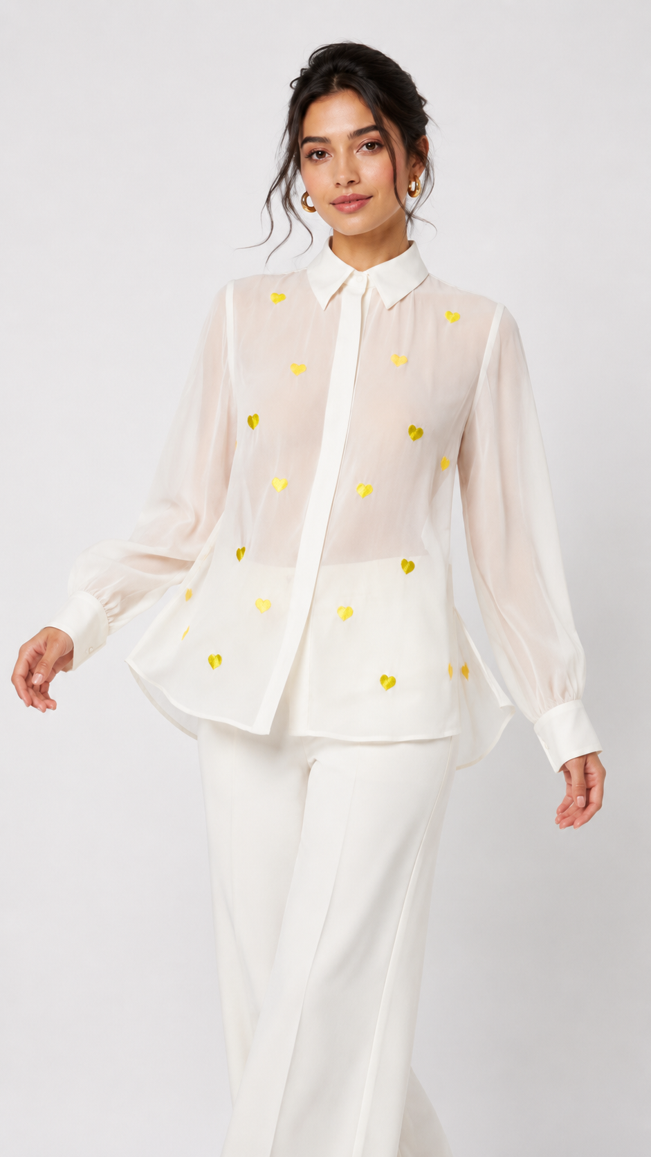 Heart sheer shirt