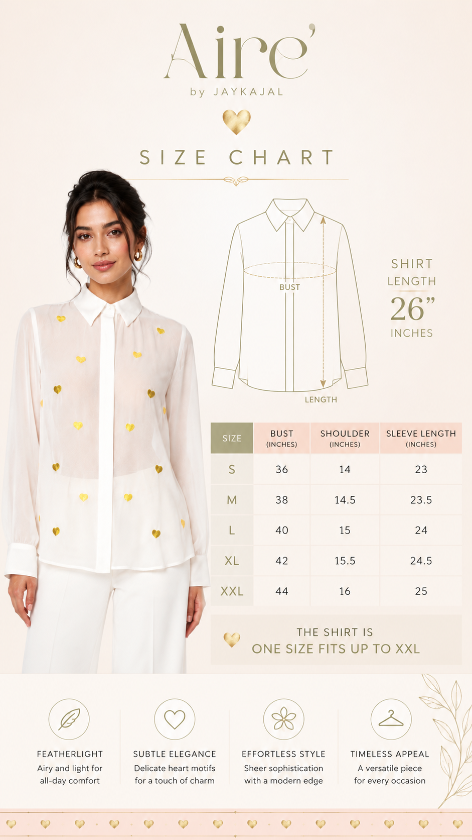 Heart sheer shirt