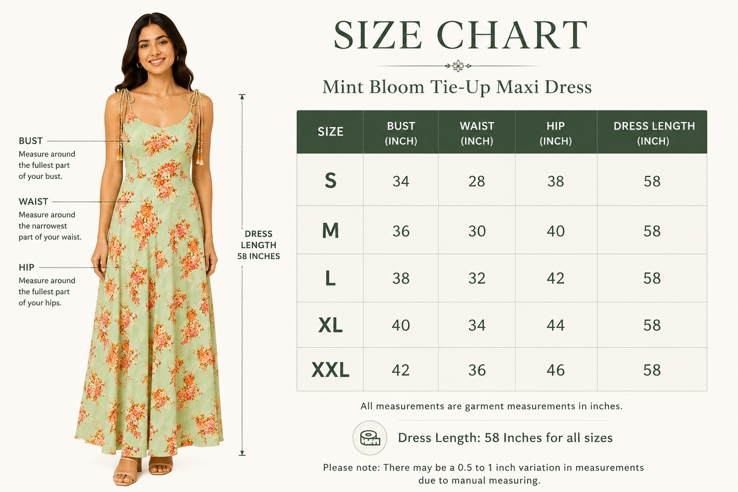 Mint Bloom Tie-Up Maxi Dress