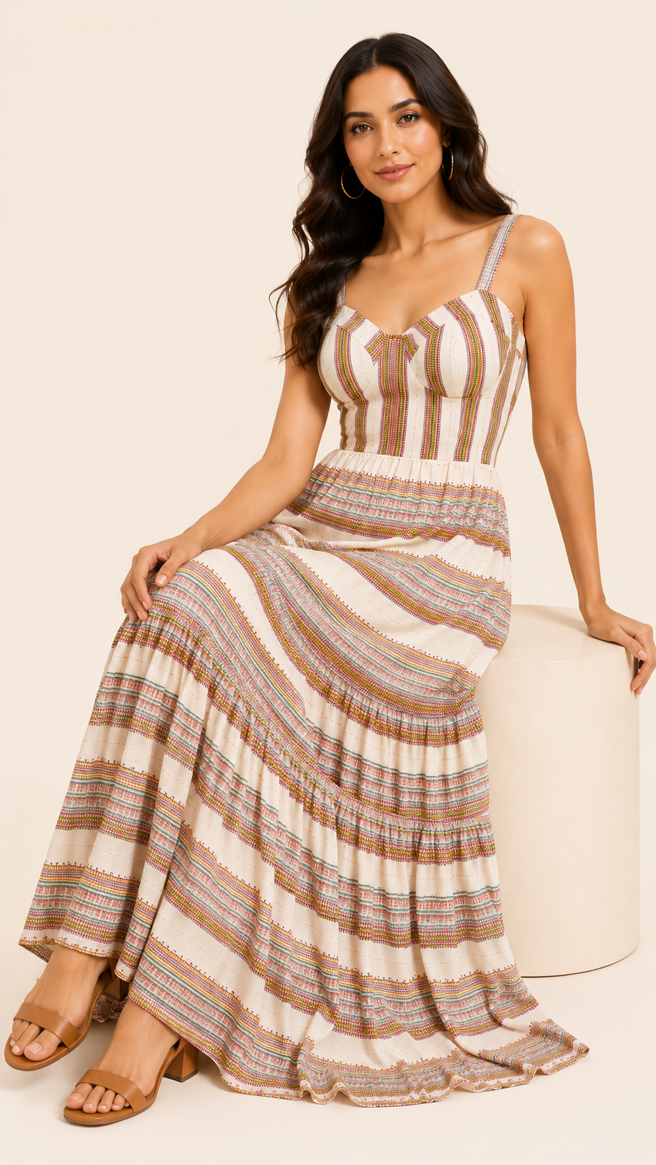 Sunkissed Stripe Gown