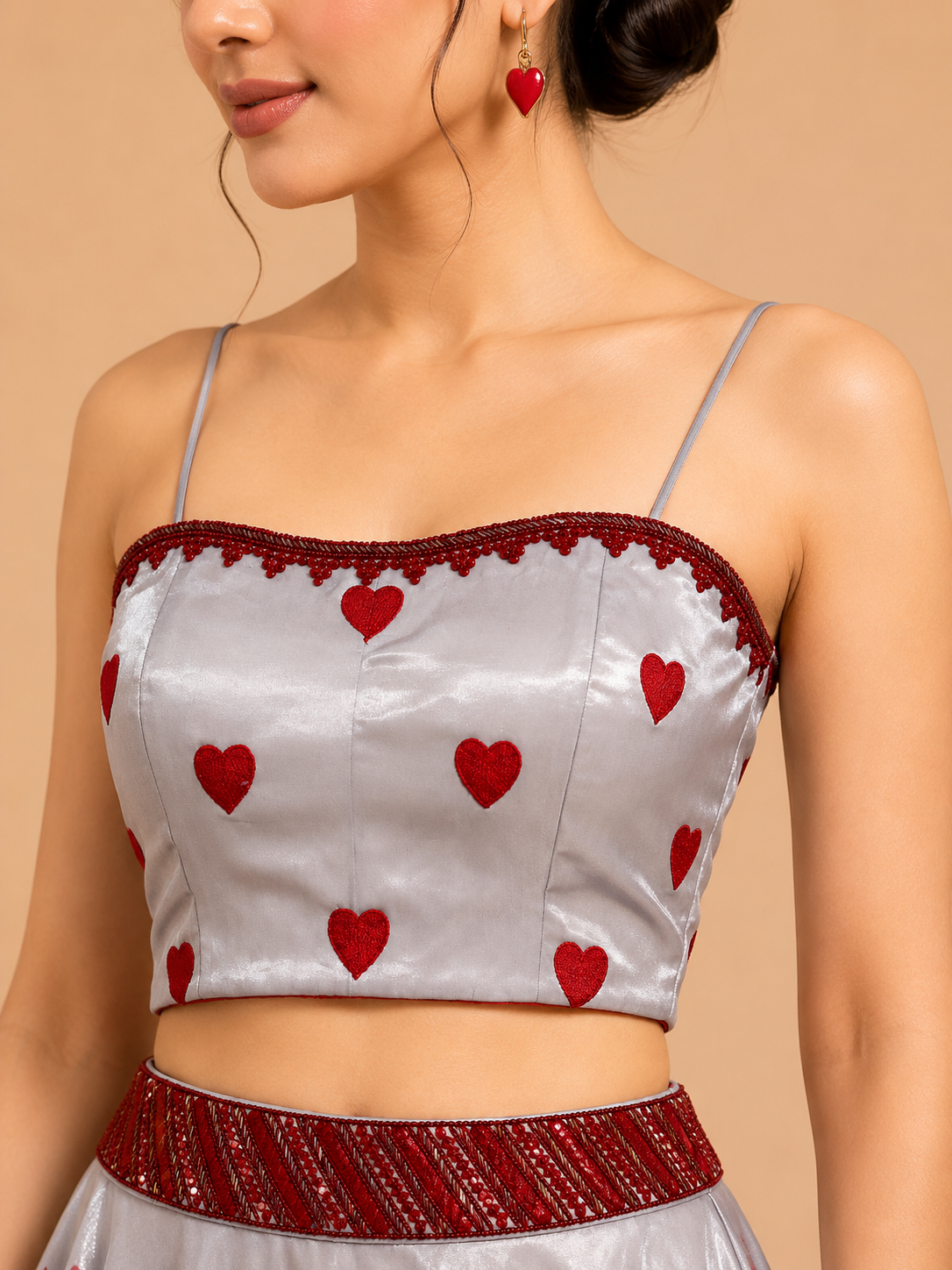Heart crop and skirt