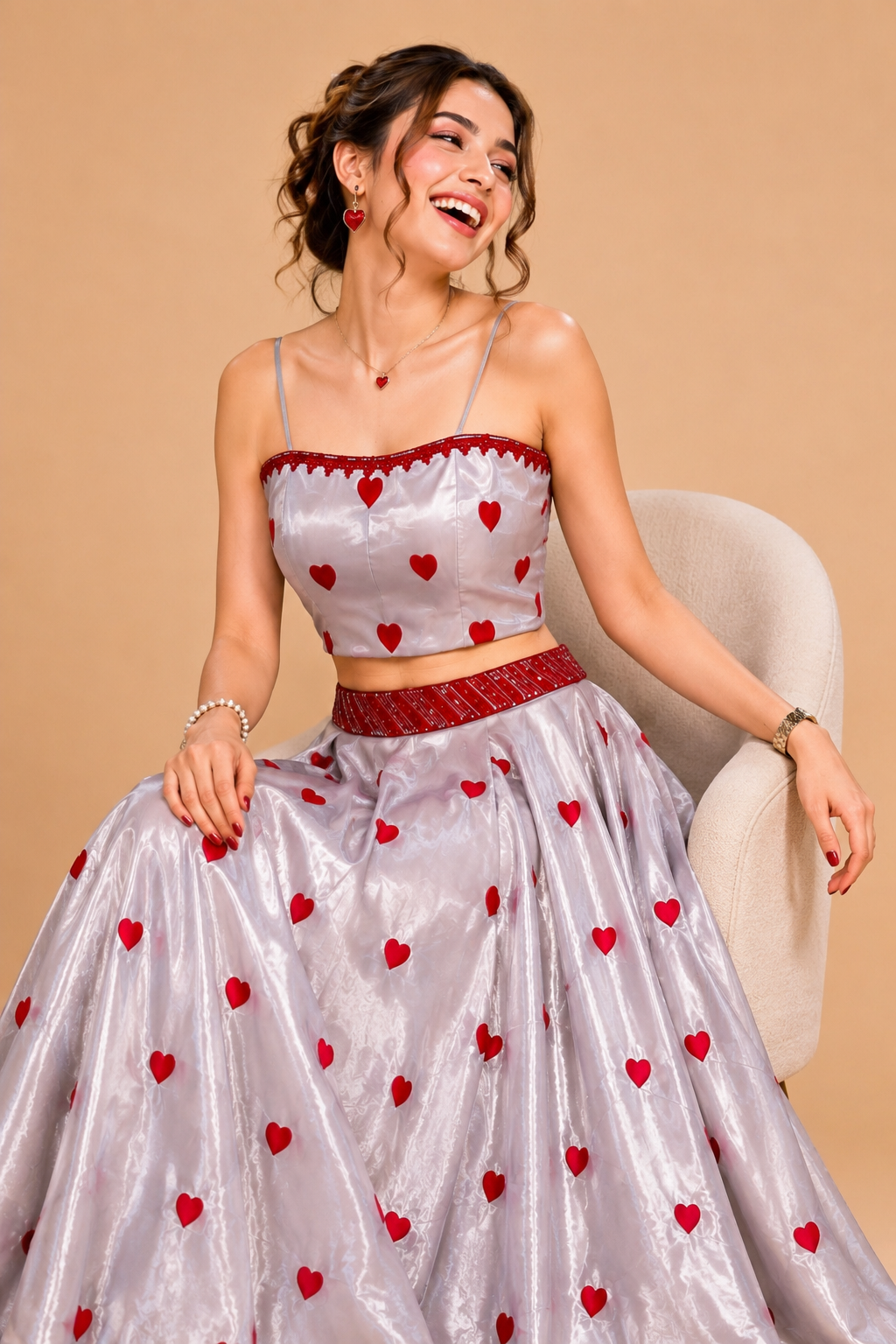 Heart crop and skirt