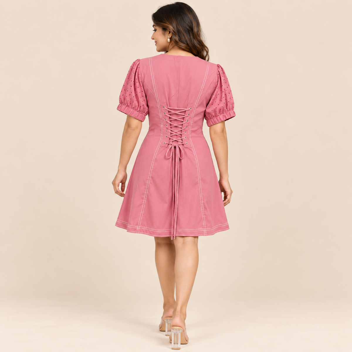 Rosé Zip Dress